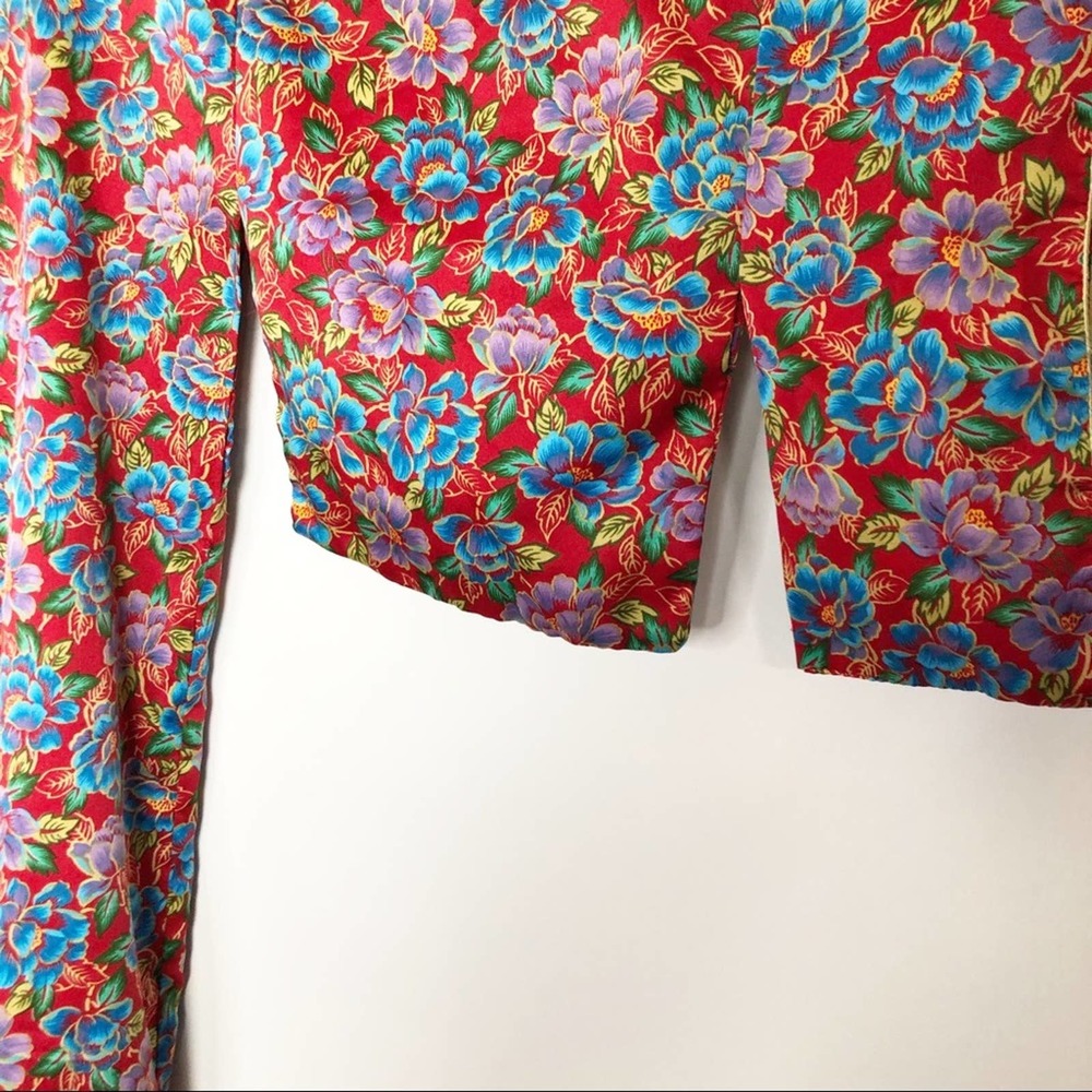 Colorful Floral Handmade Kimono Robe - Picture 5 of 9